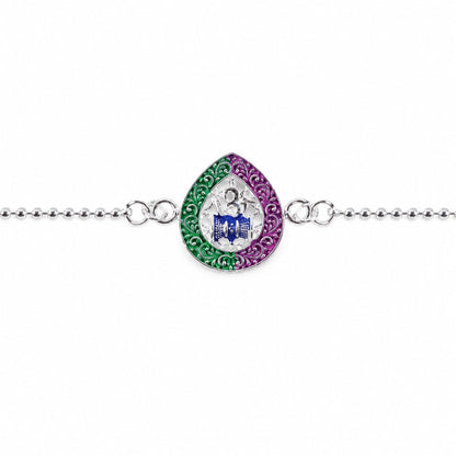 Om Damaru Charm Enamel Charm Chain Bracelet Rakhi