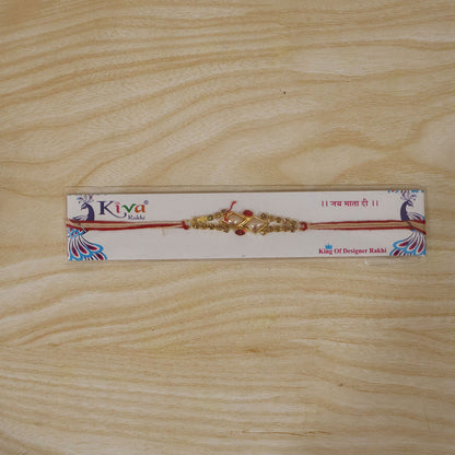 Diamond Kundan Stone Crystal Studded Fancy Thread Rakhi for Brother