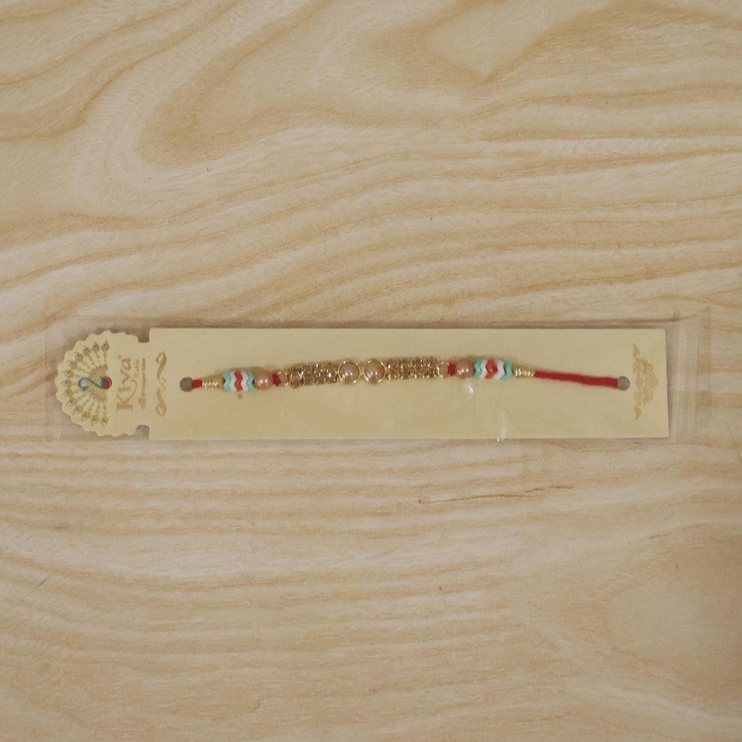 Kundan Pearl Crystal Bead Fancy Decorative Thread Rakhi for Brother