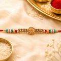 Hexagon Kundan Rakhi for Brother – Festive Crystal Bead Design