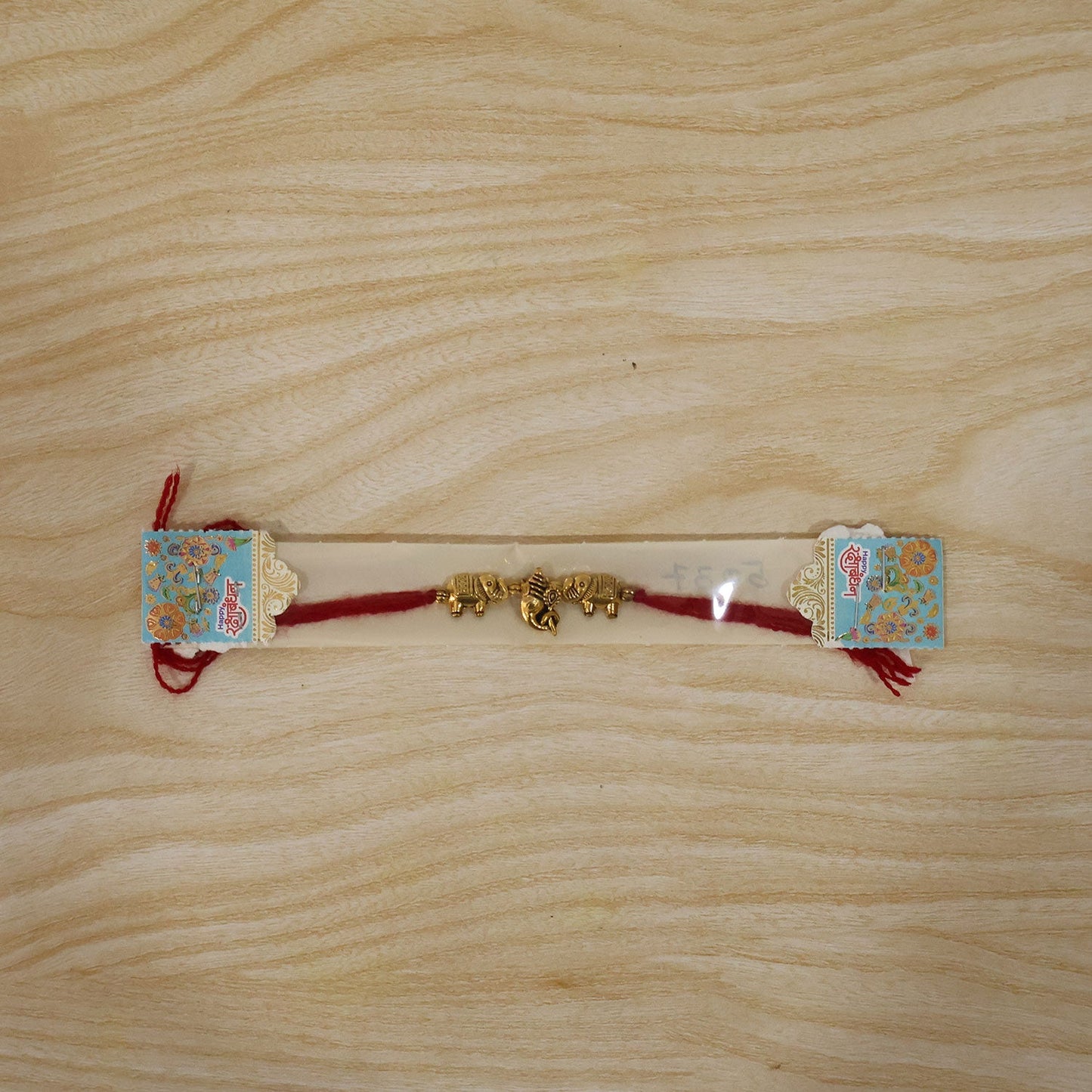 Elephant Design Om Ganesha Antique Charm Fancy Thread Rakhi for Brother