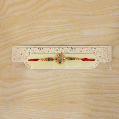 Overhead shot of the complete stylish Rakhi for brother design