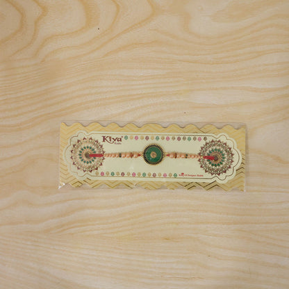 Kundan Rakhi for Brother displayed against a festive background, highlighting its cultural appeal.