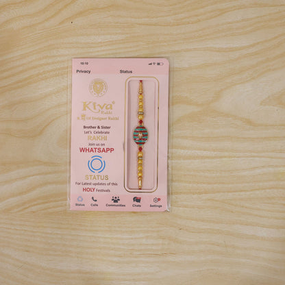 Collection of designer Kundan Rakhis, ready for Raksha Bandhan celebrations.
