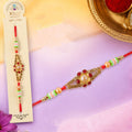 Pearl Stone Designer Rakhi for Brother with Decorative Beads