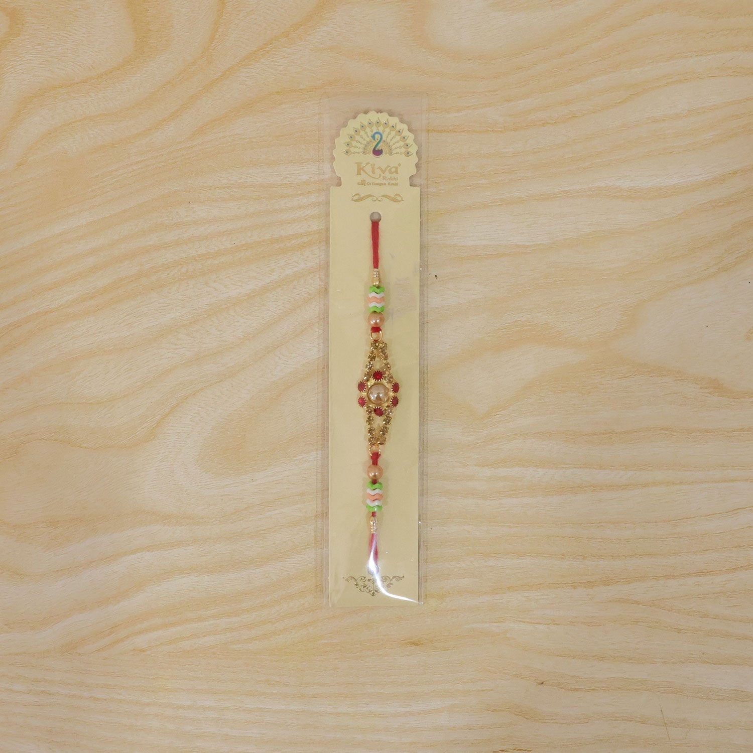 Detailed shot of the rakhi thread and its comfortable fit.