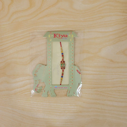 Collection of traditional Kundan Rakhis with Meenakari work, perfect for Raksha Bandhan.
