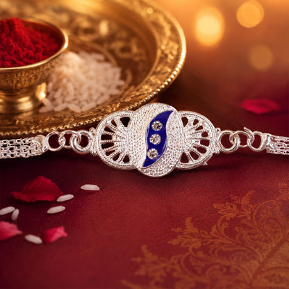 Premium Design Stone Studded Chain Style Rakhi for Brother