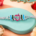 Om Text Stone Studded Designer Chain Rakhi for Brother
