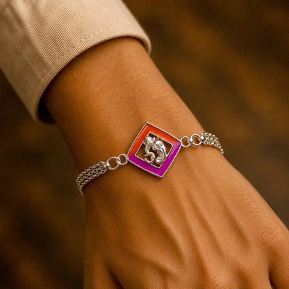 Ganesha charm Diamond Shape Chain Rakhi for Brother