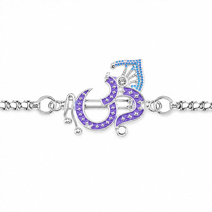 Om Symbol Stone Studded Designer Chain Rakhi for Brother