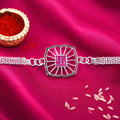 Swastik Symbol Square Chain Style Rakhi for Brother