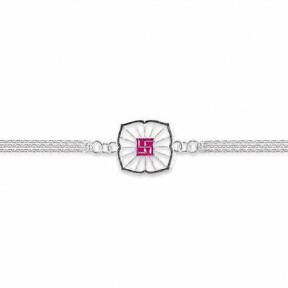 Swastik Symbol Square Chain Style Rakhi for Brother