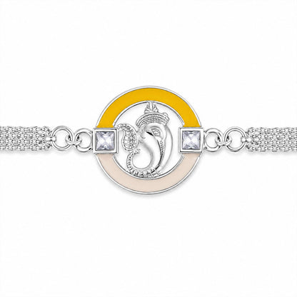 Ganesh charm Modern Designer Chain Style Rakhi for Brother
