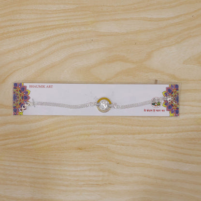 Ganesh charm Modern Designer Chain Style Rakhi for Brother