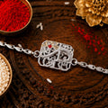 Jay Shree Ram Stone Studded Rakhi for Brother - Designer Chain