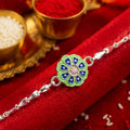 Meenakari Stone Studded Chain Rakhi – Floral Design for Brother
