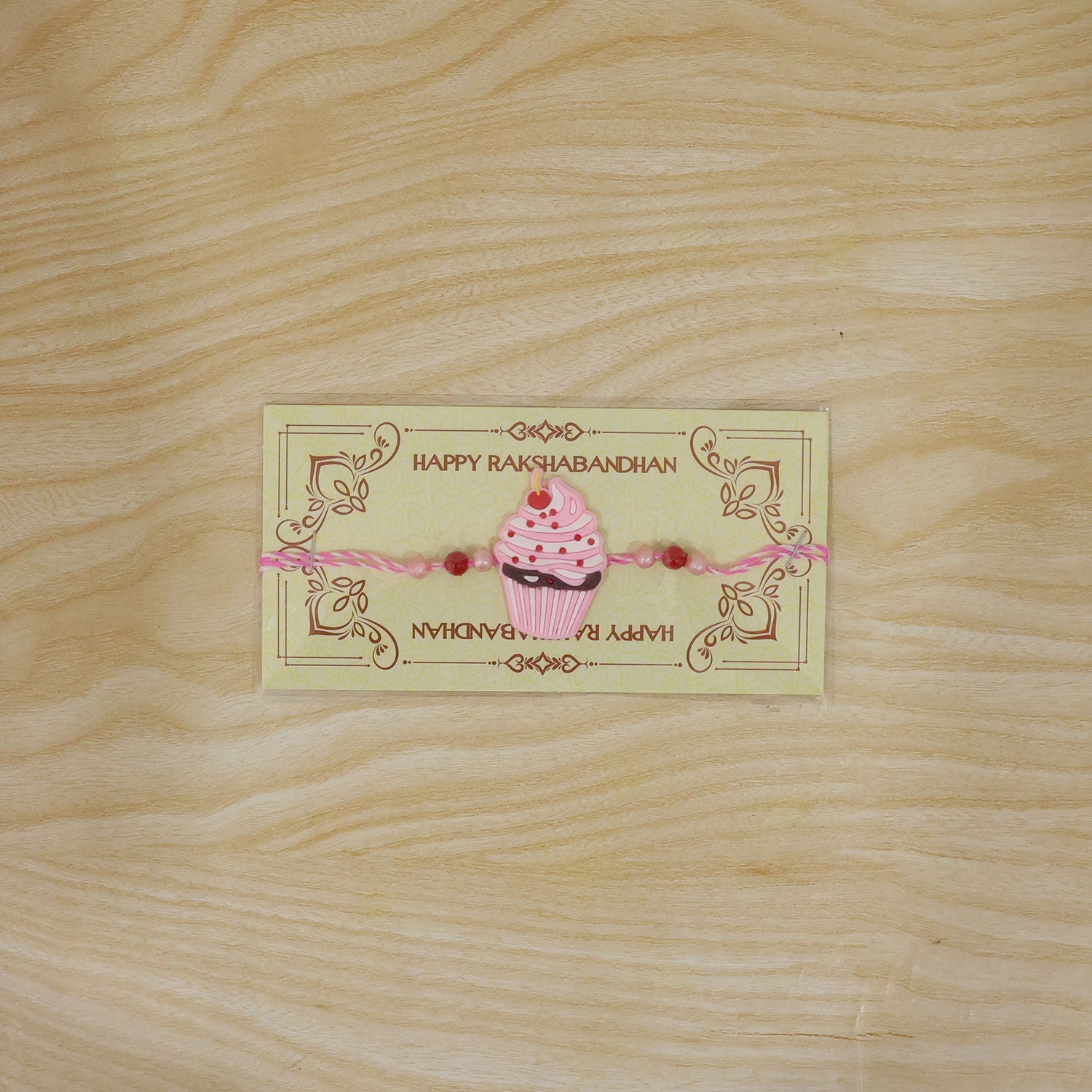 Comfortable thread detail of the Kids Rakhi for brother.