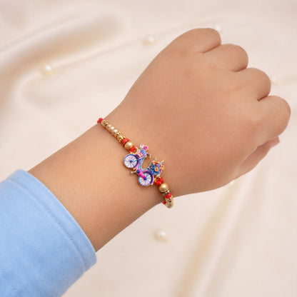Bicycle Charm Stone Studded Designer Rakhi for Brother