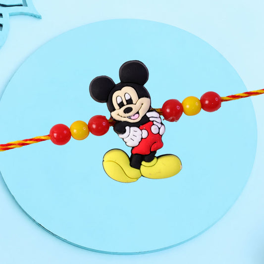 Cartoon Mouse Character Kids Beaded Designer Rakhi for Brother