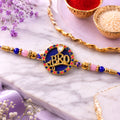 Bro Text Round Stone Studded Rakhi for Brother – Festive Design