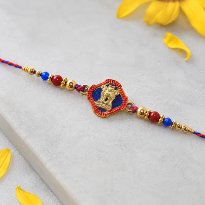 Ashoka Stambh National Emblem Designer Rakhi For Brother