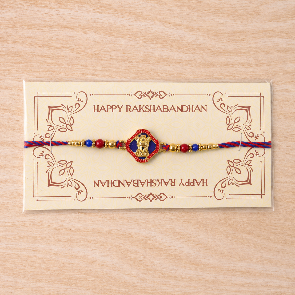 Ashoka Stambh National Emblem Designer Rakhi For Brother