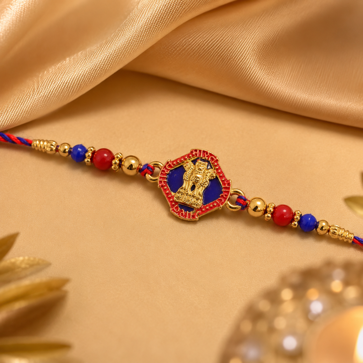 Ashoka Stambh National Emblem Designer Rakhi For Brother