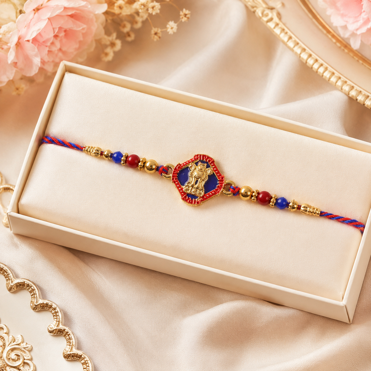 Ashoka Stambh National Emblem Designer Rakhi For Brother