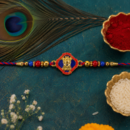 Ashoka Stambh National Emblem Designer Rakhi For Brother