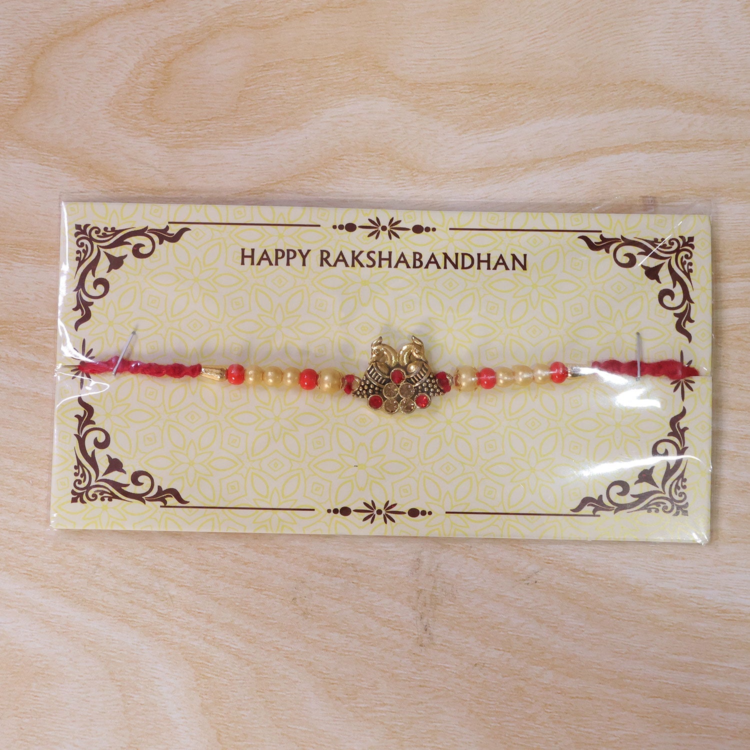 Ornate Stylish Motif Premium Beaded Designer Rakhi for Brother