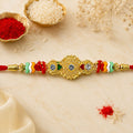 Stone Studded Designer Rakhi for Brother – Festive Beaded Thread