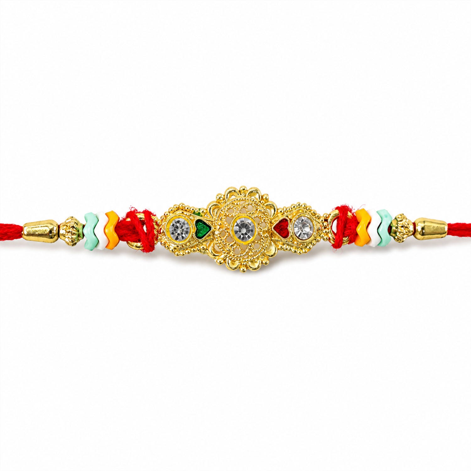 Style Stone Studded Premium Designer Beaded Rakhi for Brother