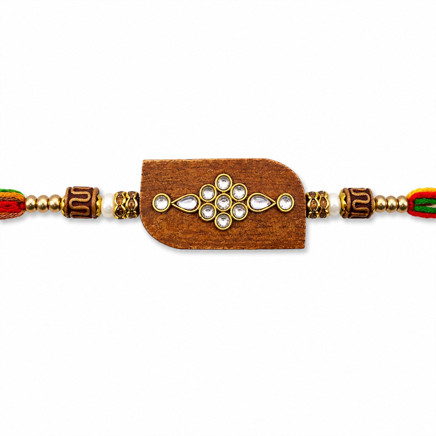 Rectangle Stone Studded Premium Designer Rakhi for Brother