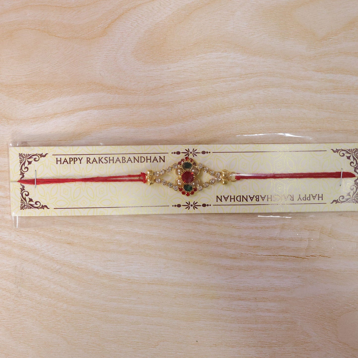 Floral Stone Studded Designer Premium Traditional Rakhi for Brother