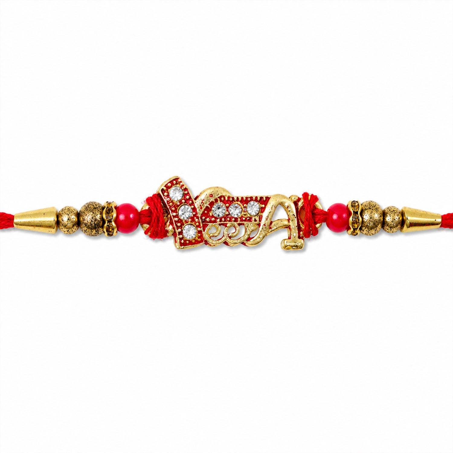 Stylish Charm Traditional Beaded Premium Designer Rakhi for Brother
