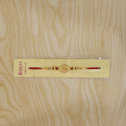 Ganesha Symbol Leaf Shape Designer Rakhi for Brother