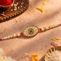 Swastik Symbol Wooden Beaded Rakhi – Traditional Design for Brother