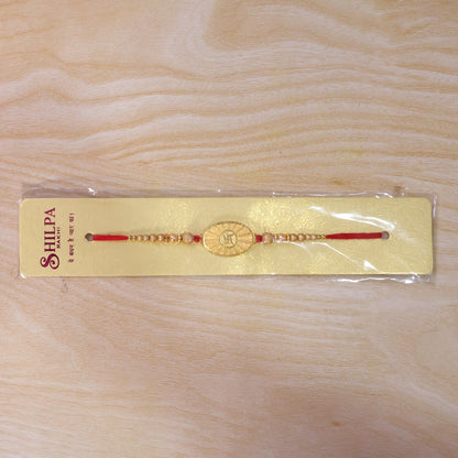 Swastik Symbol Wooden Beaded Premium Designer Rakhi for Brother
