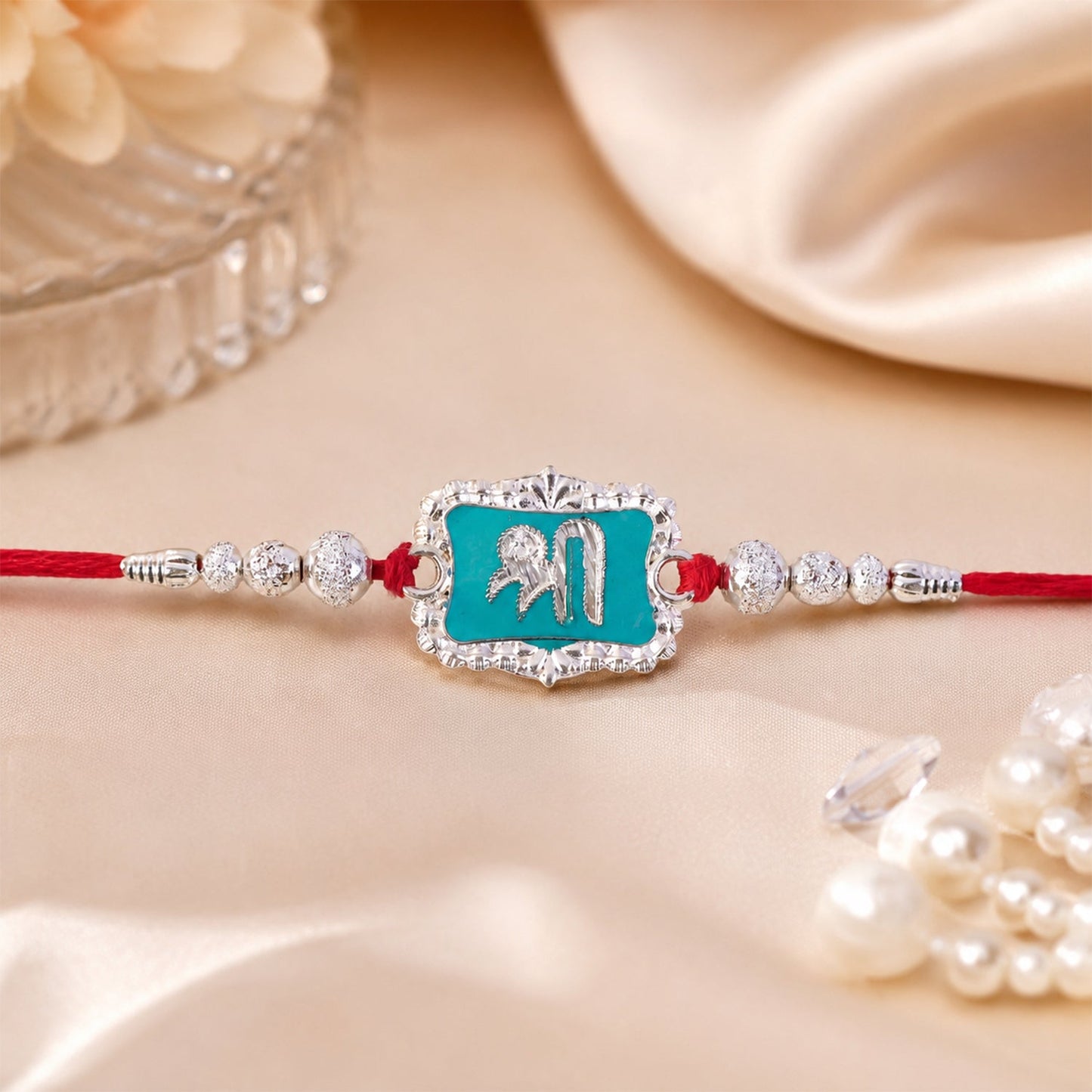 Shree Text Stone Studded Designer Rakhi for Brother