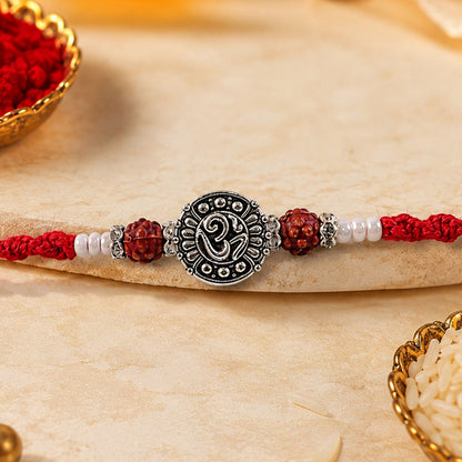 Om Symbol Antique Coin Premium Designer Rakhi for Brother