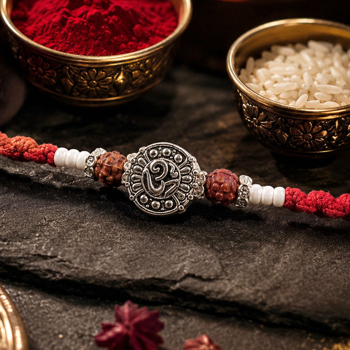 Om Symbol Antique Coin Premium Designer Rakhi for Brother