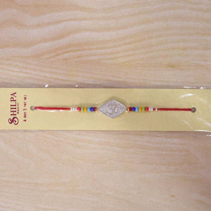 Om Symbol Beaded Designer Premium Traditional Rakhi for Brother