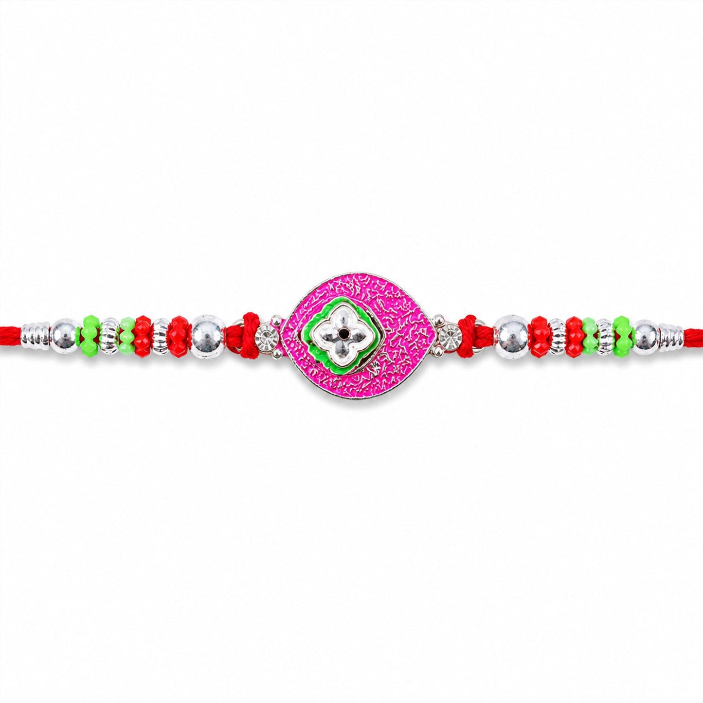 Floral Design Stone Studded Premium Designer Rakhi for Brother