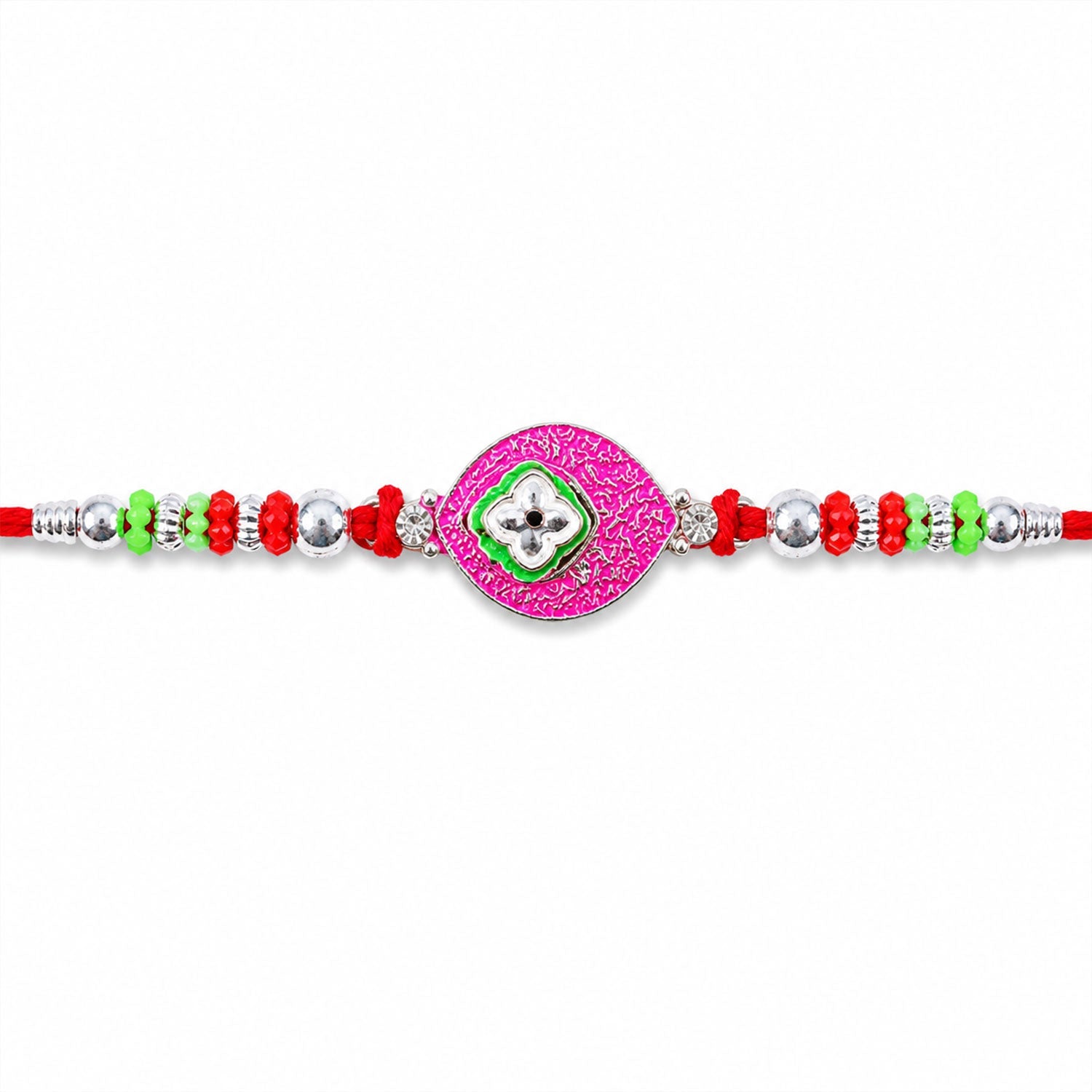 Floral Design Stone Studded Premium Designer Rakhi for Brother
