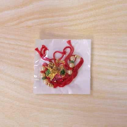 Religious Radha Krishna Motif Rakhi with Beadwork Rakhi for Brother
