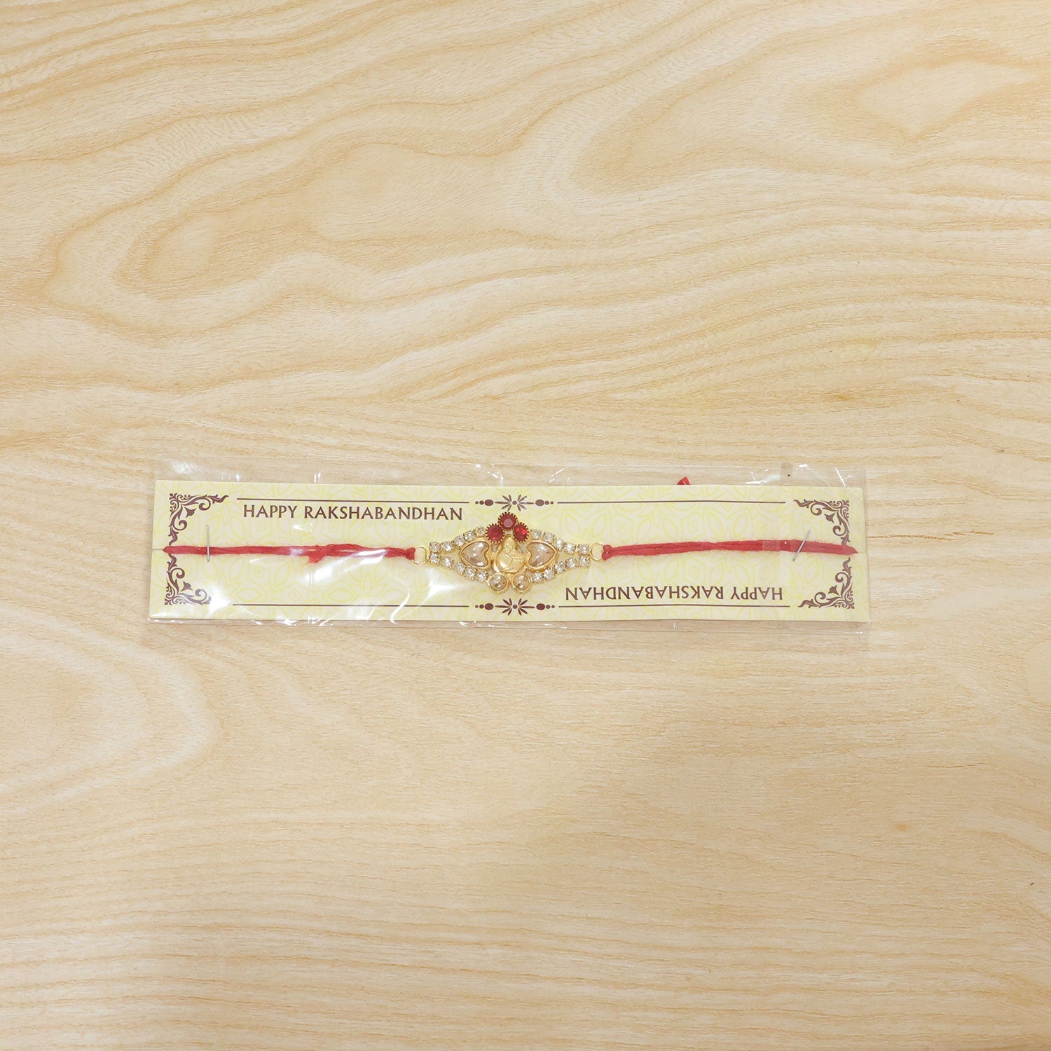 Floral Pearl Stone Premium Designer Rakhi for Brother