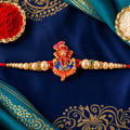 Ganesha Rakhi – Premium Beaded Designer Rakhi for Brothers