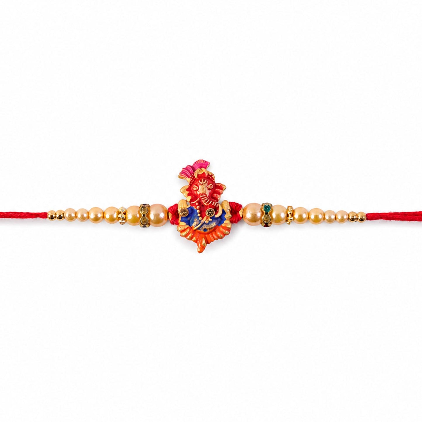 Lord Ganesha Premium Beaded Designer Rakhi for Brother