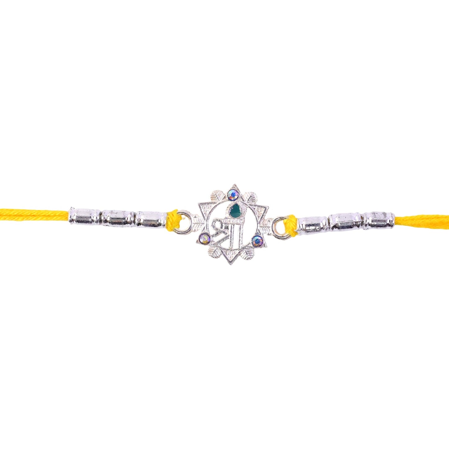 Round Shree Text Motif Designer Rakhi for Brother